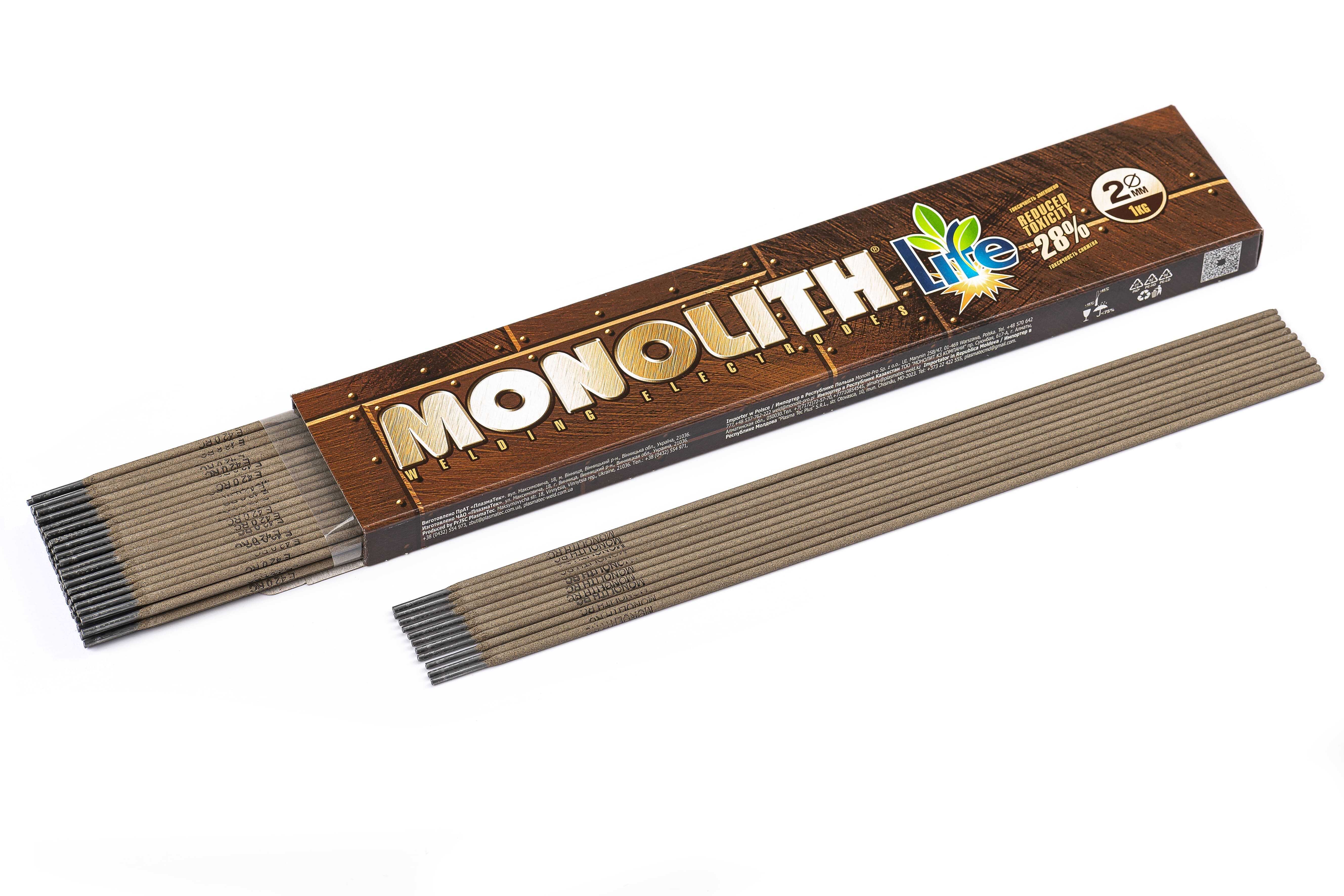 Електроди Моноліт РЦ TM MONOLITH д 2 мм: уп 1 кг